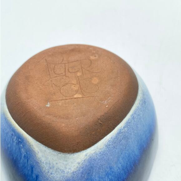 Peter Pots MCM Vtg. 60s Mid Century Modern PETER POTS Creamer & Sugar Set Blue - Picture 6 of 9